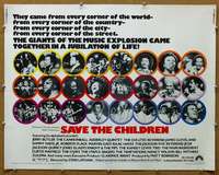 j390 SAVE THE CHILDREN half-sheet movie poster '73 Jackson 5