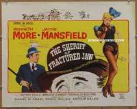 j397 SHERIFF OF FRACTURED JAW half-sheet movie poster '59 Jayne Mansfield