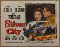j400 SILVER CITY half-sheet movie poster '51 O'Brien, De Carlo