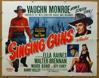 j402 SINGING GUNS half-sheet movie poster '50 Vaughn Monroe, Ella Raines