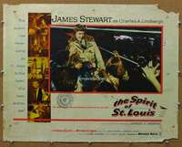 j411 SPIRIT OF ST LOUIS half-sheet movie poster '57 Jimmy Stewart, Wilder