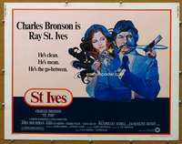 j413 ST IVES half-sheet movie poster '76 Charles Bronson, Jacqueline Bisset