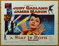 j416 STAR IS BORN half-sheet movie poster '54 Judy Garland, James Mason