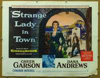 j422 STRANGE LADY IN TOWN half-sheet movie poster '55 Greer Garson, Andrews