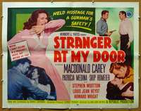 j424 STRANGER AT MY DOOR style B half-sheet movie poster '56 MacDonald Carey