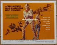 j469 TRAIN ROBBERS half-sheet movie poster '73 John Wayne, Ann-Margret