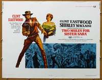 j476 TWO MULES FOR SISTER SARA half-sheet movie poster '70 Clint Eastwood