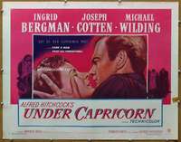 j529 UNDER CAPRICORN half-sheet movie poster '49 Ingrid Bergman, Hitchcock