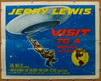 j490 VISIT TO A SMALL PLANET style A half-sheet movie poster '60 Jerry Lewis