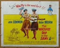 j492 WACKIEST SHIP IN THE ARMY half-sheet movie poster '60 Jack Lemmon