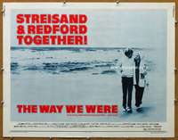 j496 WAY WE WERE int'l 1/2sh '73 Barbra Streisand & Robert Redford walk on the beach!