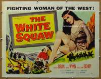 j499 WHITE SQUAW style A half-sheet movie poster '56 Native American Indians