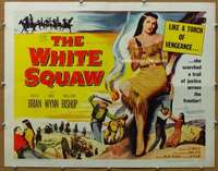 j500 WHITE SQUAW style B half-sheet movie poster '56 Native American Indians