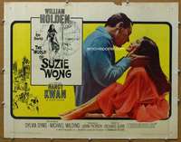 j509 WORLD OF SUZIE WONG half-sheet movie poster '60 William Holden, Kwan