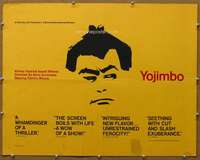 j514 YOJIMBO half-sheet movie poster '61 Akira Kurosawa, Toshiro Mifune