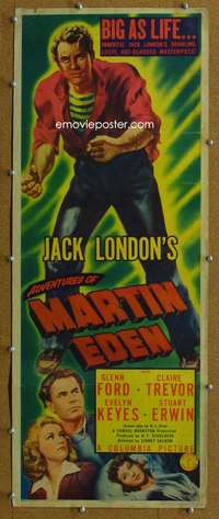 j569 ADVENTURES OF MARTIN EDEN insert movie poster '42 Glenn Ford