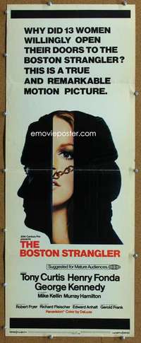 j602 BOSTON STRANGLER insert movie poster '68 Tony Curtis, Henry Fonda