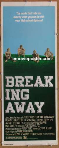 j607 BREAKING AWAY insert movie poster '79 Dennis Christopher, Quaid