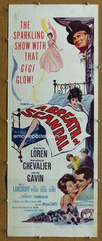 j608 BREATH OF SCANDAL insert movie poster '60 Loren, Chevalier