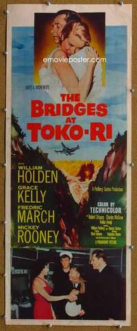 j610 BRIDGES AT TOKO-RI insert movie poster '54 Grace Kelly, Holden