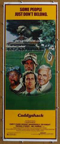 j618 CADDYSHACK insert movie poster '80 Chevy Chase, Dangerfield