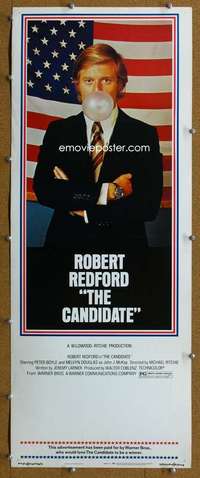 j620 CANDIDATE insert movie poster '72 Robert Redford blows bubble!
