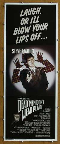 j654 DEAD MEN DON'T WEAR PLAID insert movie poster '82 Steve Martin