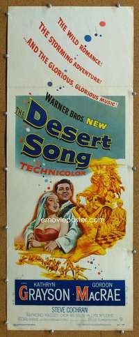 j659 DESERT SONG insert movie poster '53 Kathryn Grayson, McRae