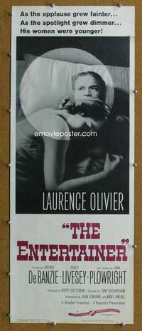 j669 ENTERTAINER insert movie poster '60 Laurence Olivier, DeBanzie