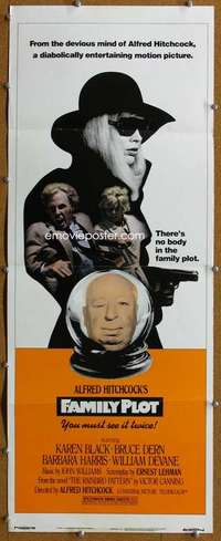 j560 FAMILY PLOT insert movie poster '76 Alfred Hitchcock