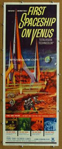 j680 FIRST SPACESHIP ON VENUS insert movie poster '62 German sci-fi!