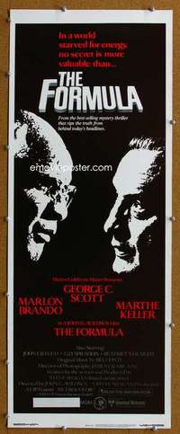 j683 FORMULA insert movie poster '80 Marlon Brando, George C. Scott
