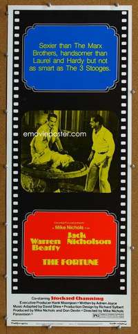 j684 FORTUNE insert movie poster '75 Jack Nicholson, Warren Beatty