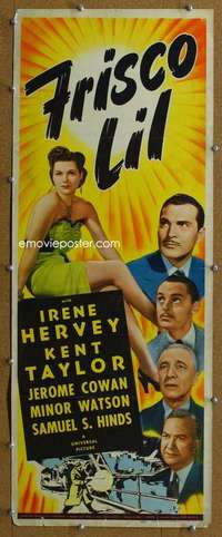 j686 FRISCO LIL insert movie poster '42 Irene Hervey, Kent Taylor