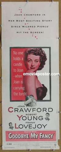j698 GOODBYE MY FANCY insert movie poster '51 sexy Joan Crawford!