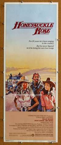 j719 HONEYSUCKLE ROSE insert movie poster '80 Willie Nelson, Cannon