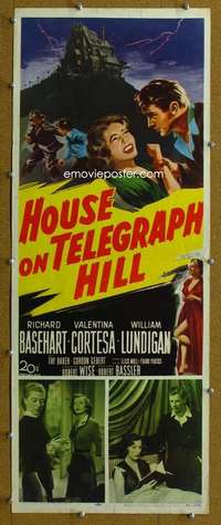 j723 HOUSE ON TELEGRAPH HILL insert movie poster '51 Richard Basehart