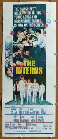 j733 INTERNS insert movie poster '62 Michael Callan, Cliff Robertson