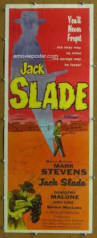 j739 JACK SLADE insert movie poster '53 Mark Stevens, Dorothy Malone