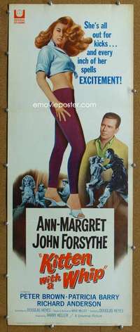 j752 KITTEN WITH A WHIP insert movie poster '64 sexy Ann-Margret!