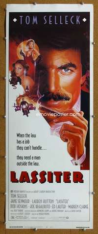 j758 LASSITER insert movie poster '84 Tom Selleck, Jane Seymour