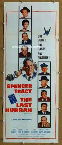 j759 LAST HURRAH insert movie poster '58 John Ford, Spencer Tracy