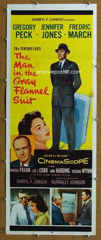 j782 MAN IN THE GRAY FLANNEL SUIT insert movie poster '56 Greg Peck