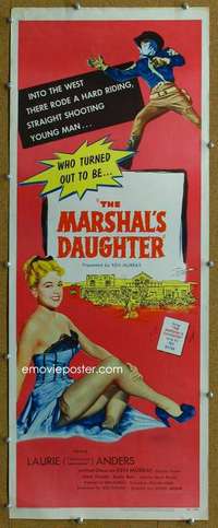 j790 MARSHAL'S DAUGHTER insert movie poster '53 Laurie Anders