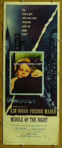 j794 MIDDLE OF THE NIGHT insert movie poster '59 Kim Novak, Chayefsky