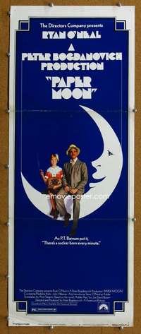 j827 PAPER MOON insert movie poster '73 Tatum & Ryan O'Neal!