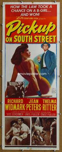 j832 PICKUP ON SOUTH STREET insert movie poster '53 Sam Fuller