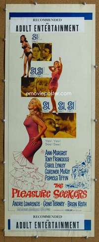 j836 PLEASURE SEEKERS insert movie poster '65 sexy Ann-Margret!