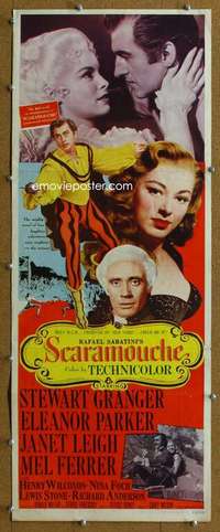 j874 SCARAMOUCHE insert movie poster '52 Stewart Granger, Sabatini