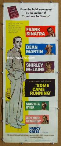 j886 SOME CAME RUNNING insert movie poster '59 Frank Sinatra, Martin